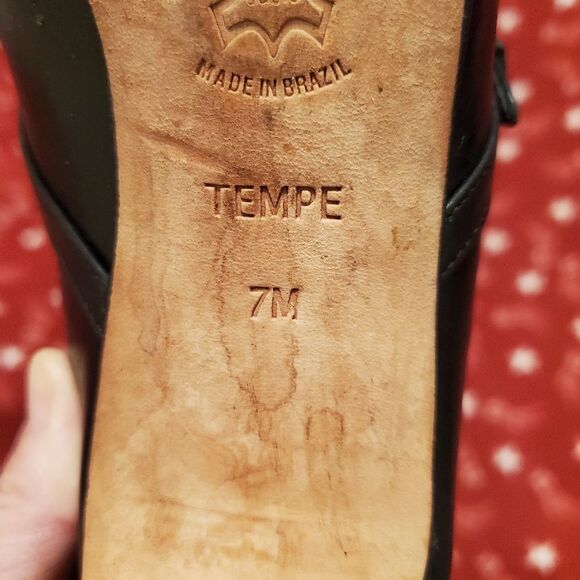 Brighton Tempe mules in black and brown with stud - Picture 10 of 14
